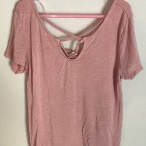 Papaya pink shirt with cows on top of shirt.